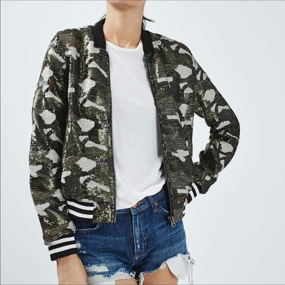 sequin bomber jacket topshop